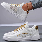Adele - Women's Metallic Detail Mesh Sneakers