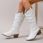 Adeline - Women's Block Heel High Knee Boots