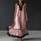 Aimee - Women's Tiered Ruffle Hem Maxi Dress
