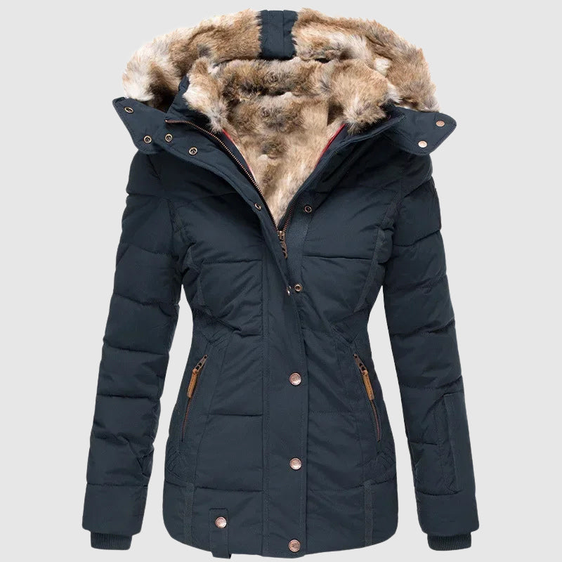 Alexa - Women's Faux Fur Lined Hooded Puffer Jacket