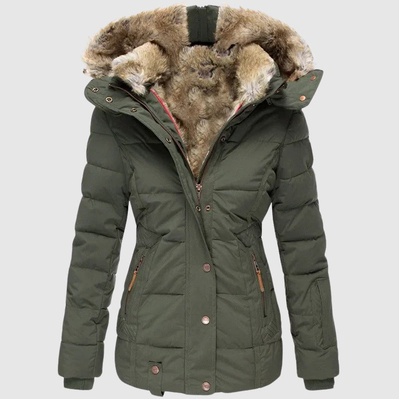 Alexa - Women's Faux Fur Lined Hooded Puffer Jacket