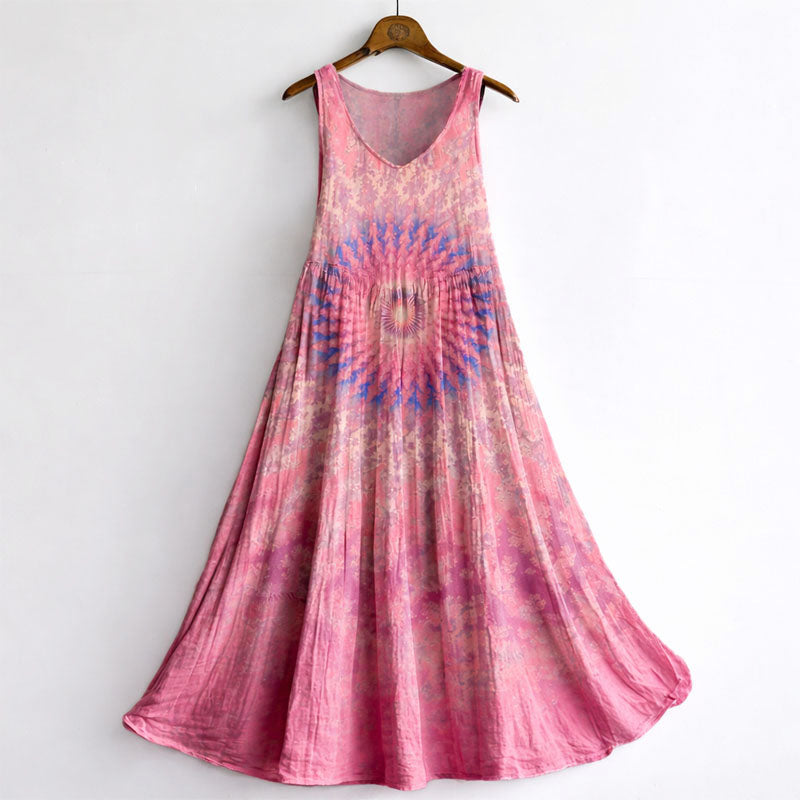 Alyssa - Women's Boho Sleeveless Tank Maxi Dress