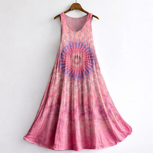 Alyssa - Women's Boho Sleeveless Tank Maxi Dress