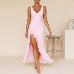 Amaya - Women’s Asymmetrical Ruffle Evening Dress