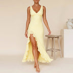 Amaya - Women’s Asymmetrical Ruffle Evening Dress