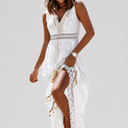 Angela - Women's Boho Lace Sleeveless Maxi Dress