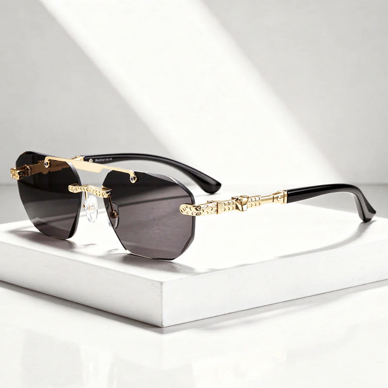 Aria - Geometric Frameless Tinted Sunglasses