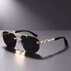 Aria - Geometric Frameless Tinted Sunglasses