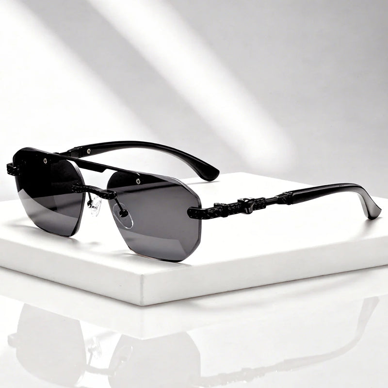 Aria - Geometric Frameless Tinted Sunglasses