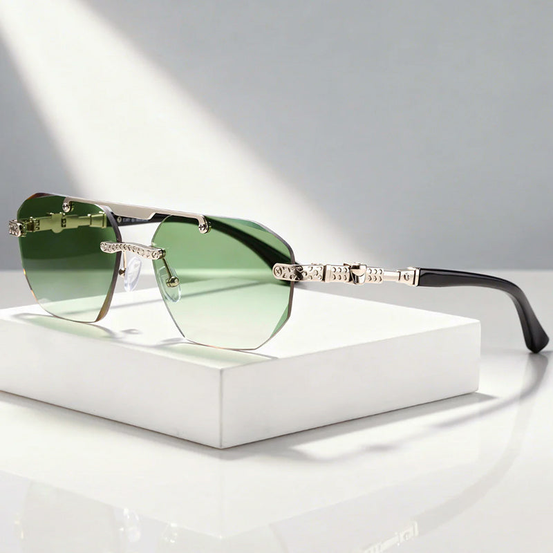 Aria - Geometric Frameless Tinted Sunglasses