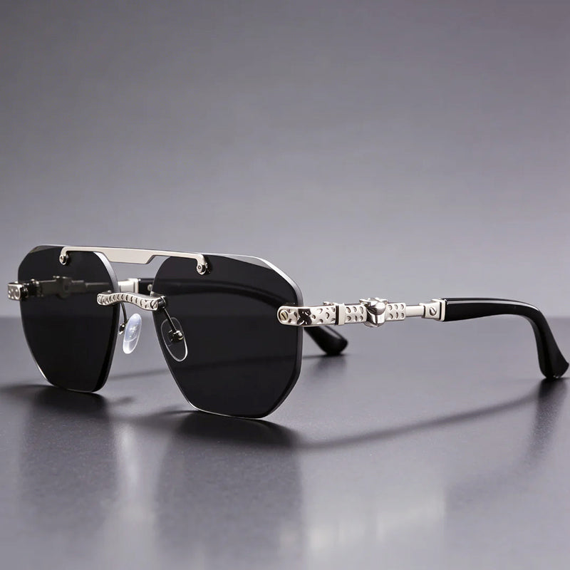 Aria - Geometric Frameless Tinted Sunglasses