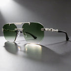Aria - Geometric Frameless Tinted Sunglasses