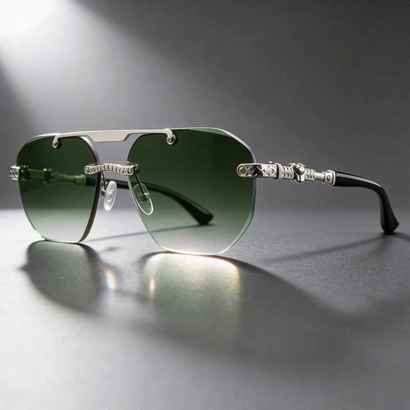 Aria - Geometric Frameless Tinted Sunglasses
