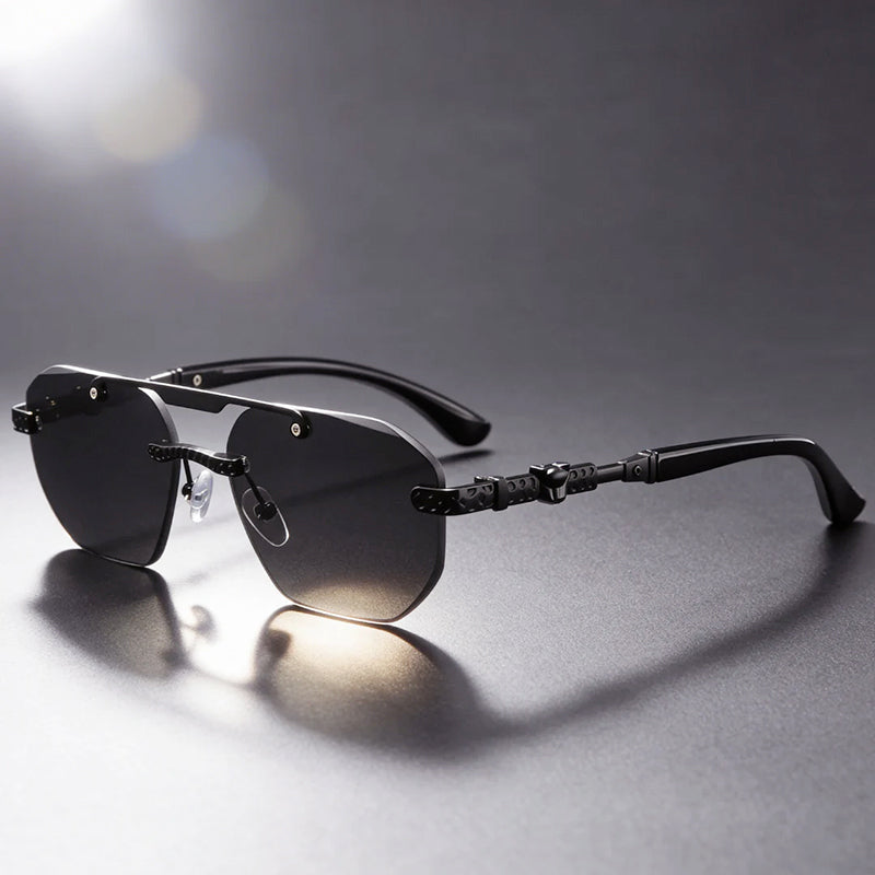 Aria - Geometric Frameless Tinted Sunglasses