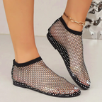 Arianna - Women's Rhinestone Mesh Slip-On Flats