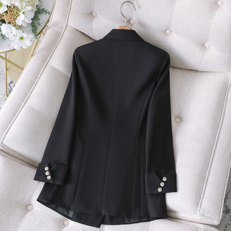 Audrey - Women's Double-Breasted Longline Classic Blazer