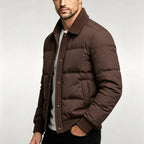 Austin - Men's Snap-Button Puffer Bomber Jacket 5