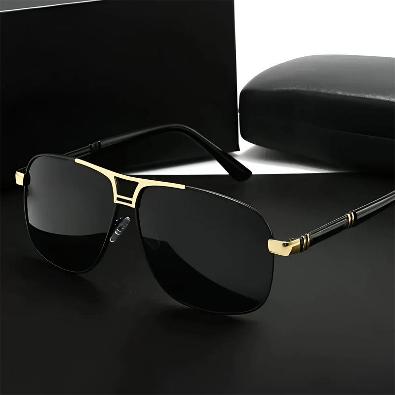 Avanor -  Geometric Metal Aviator Sunglasses