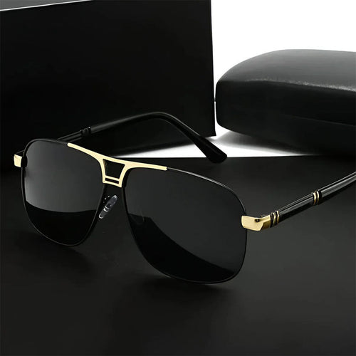 Avanor -  Geometric Metal Aviator Sunglasses