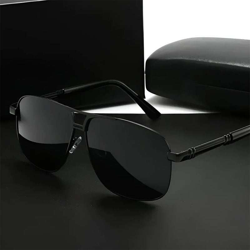 Avanor -  Geometric Metal Aviator Sunglasses