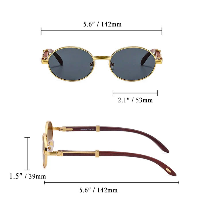Avery - Unisex Classic Metal Rim Circle Sunglasses
