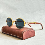 Avery - Unisex Classic Metal Rim Circle Sunglasses
