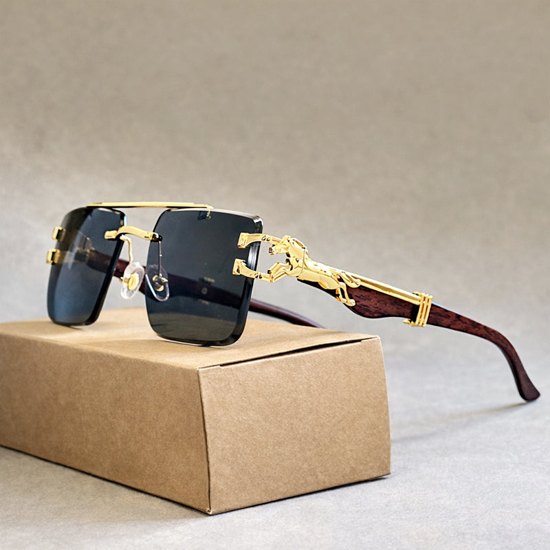 Avierre - Rimless Sunglasses with Sculpted Temples