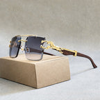 Avierre - Rimless Sunglasses with Sculpted Temples