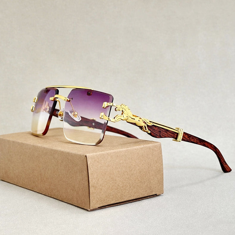 Avierre - Rimless Sunglasses with Sculpted Temples