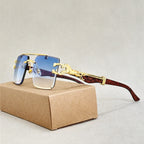 Avierre - Rimless Sunglasses with Sculpted Temples