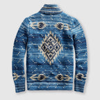 Barron - Men's Jacquard Patterned Shawl Collar Button Cardigan