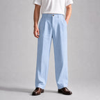 Blake - Men's Relaxed Fit Wide-Leg Striped Trousers