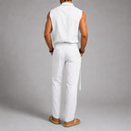 Blake - Men's Sleeveless Shirt and Cross-Over Pants Set