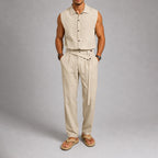 Blake - Men's Sleeveless Shirt and Cross-Over Pants Set