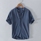 Bradley - Men's Lightweight Mandarin Collar Casual Shirt