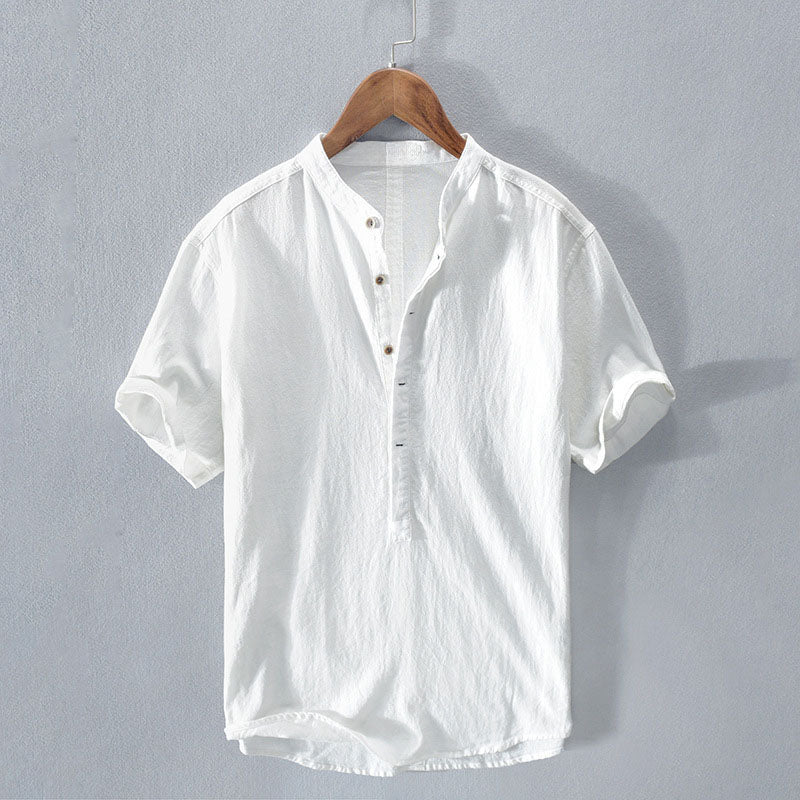 Bradley - Men's Lightweight Mandarin Collar Casual Shirt