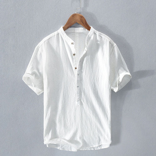 Bradley - Men's Lightweight Mandarin Collar Casual Shirt