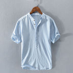 Bradley - Men's Lightweight Mandarin Collar Casual Shirt