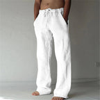 Brandon - Men's Linen Wide-Leg Drawstring Pants