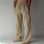 Brandon - Men's Linen Wide-Leg Drawstring Pants