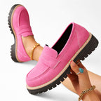 Brenna - Women's Structured Slip-On Platform Loafers