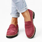 Brenna - Women's Structured Slip-On Platform Loafers
