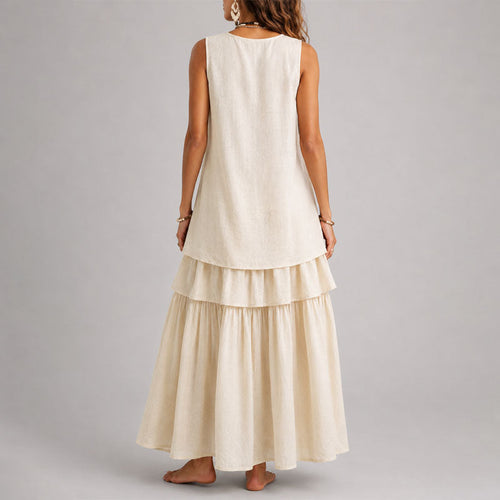Bria - Women's Layered Boho Maxi Dress