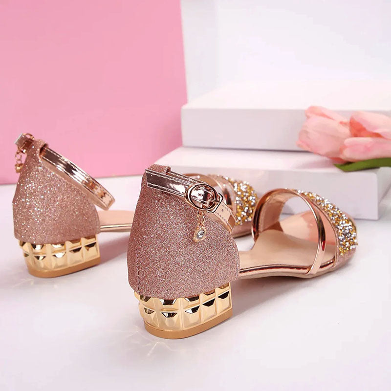 Brianna - Women's Rhinestone Ankle Strap Dress Sandals