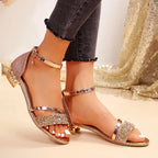 Brianna - Women's Rhinestone Ankle Strap Dress Sandals
