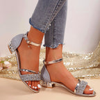 Brianna - Women's Rhinestone Ankle Strap Dress Sandals
