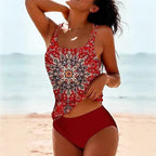 Brianna - Women’s Boho Print Tankini Swimsuit Set