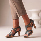 Brianna - Women’s Cutout Strap Cork Heel Sandals