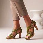 Brianna - Women’s Cutout Strap Cork Heel Sandals