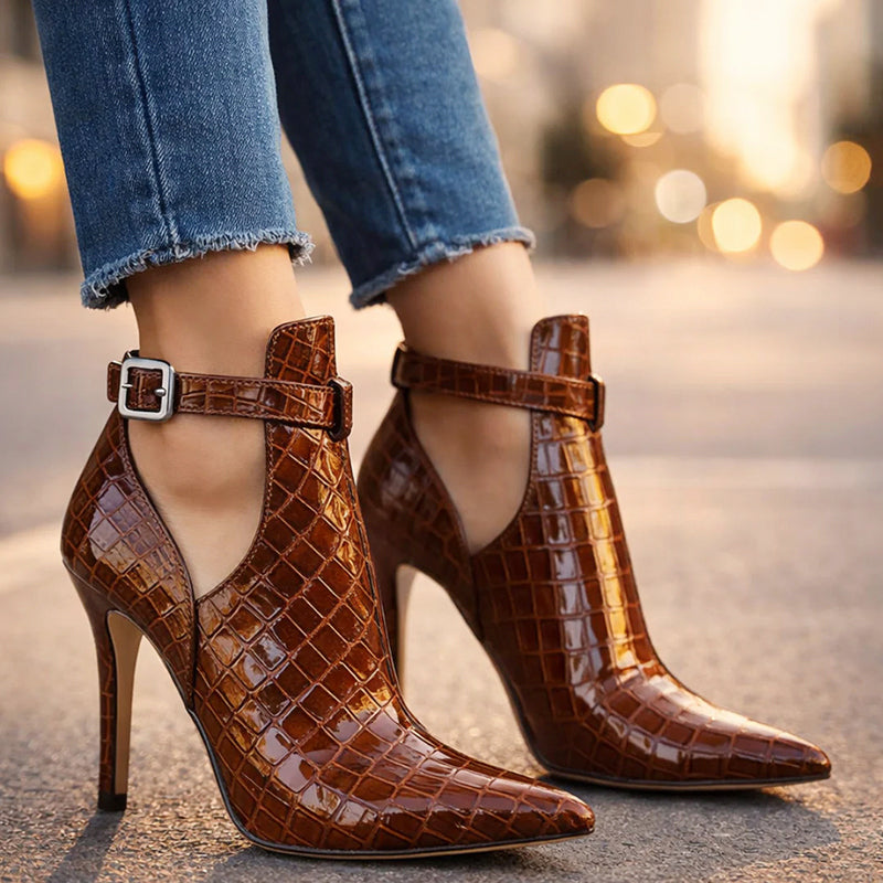 Brooklyn - Women's Pointed-Toe Ankle-Strap Dress Booties
